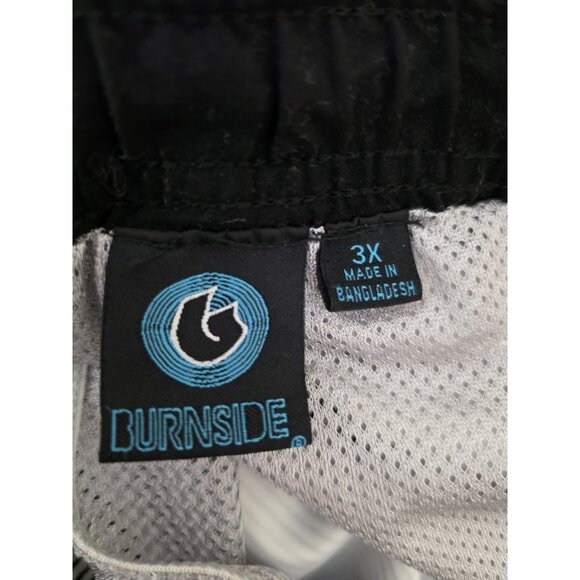 Burnside Mens Swim Trunks Size 3X Blue Striped Floral Lined Swimsuit Swim Shorts - Picture 10 of 11